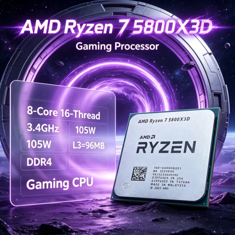 Amd Cpu Ryzen 7 - Processeur de jeu AMD R7 5800X3D