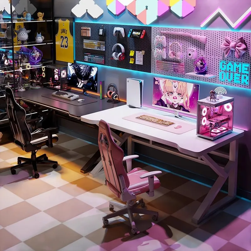 Esports Gaming Table - Bureau de jeu double pour e-sport,