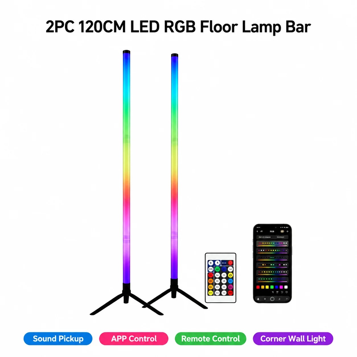 Lot de 2 lampes de sol RGB de  - Esports & Gaming Optics Gmbh avis et prix
