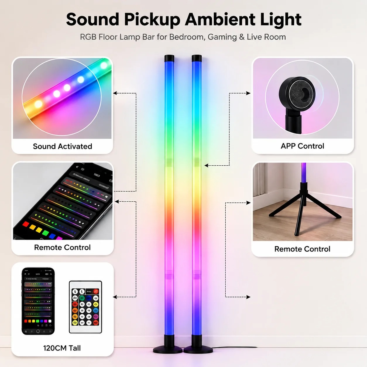 Lot de 2 lampes de sol RGB de  - Esports & Gaming Optics Gmbh avis et prix