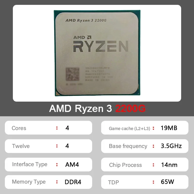 AMD Ryzen 3 2200G d'occasion R - Amd Cpu Ryzen 5 avis et prix
